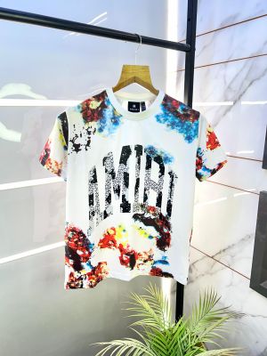 Amir i Floral Print White Premium Round Neck T-shirt F2387-WH