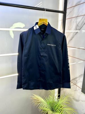 Hacket t London Imported Oxford Lycra Navy Premium Shirts F3115-NY