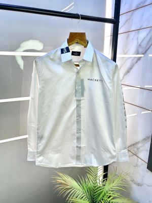 Hacket t London Imported Oxford Lycra White Premium Shirts F3115-WH