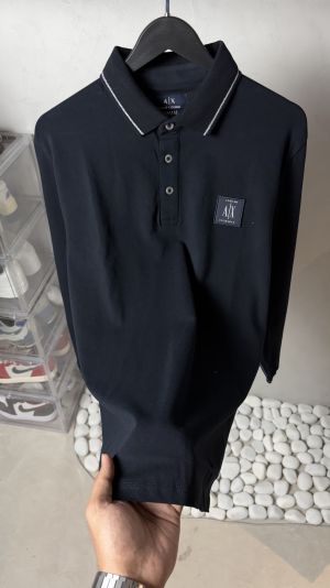 Arman_i Exchange Long Sleeve Polo T-Shirt Blue 1073