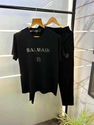 Balmai n Paris Black Imported Premium Track Suit With Brand Carry Bag F2573-BL