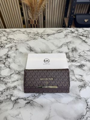 MICHAEL_KORS PREMIUM WALLET LOGO TRI FOLD WALLET (MK-8013-1 COFFEE)