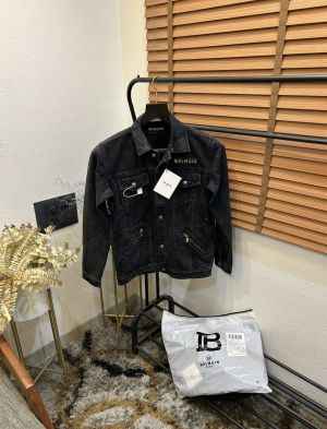 Balmai_n Turkey Imported Very Premium Highly Detailed Denim Black Jacket (DN 560)