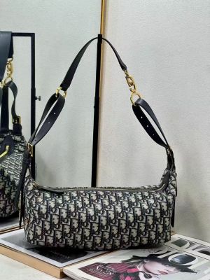 Christian_Dior_D-Journey_Bag_in_Black_Oblique_Jacquard_Canvas_With_Dust_Cover_&_Carry_Bag_81-Black