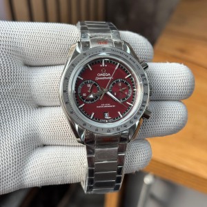 speedmaster co axial chronometer red