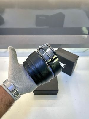 Mont_Blanc Glossy Black Belt Fa 299