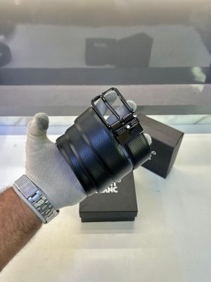 Mont_Blanc Black Glossy Belt Fa 300