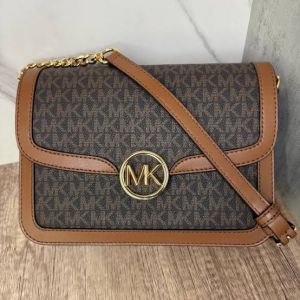 Michael_Kors Leida Shoulder Bag With Box And Dust Bag (Brown)