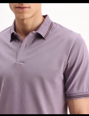 Rare Rabbit Pink Polo Premium Collar Neck T-shirt F2999-PI