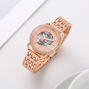 Fossil_Women_Automatic_Machine_Diamond_Rosegold