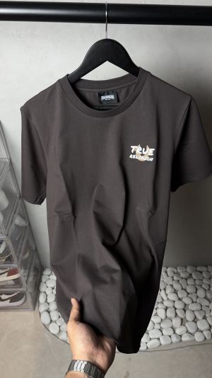 True Religion Brand Team Back Print Dark Brown 1118