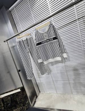 Christian Dio_r Monogram Print Black Turkey Imported Premium Cord Set For Kids With Brand Packaging (DN 561)