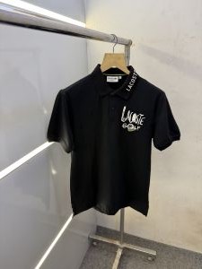 LACOST-E PREMIUM BLACK POLO TSHIRT 