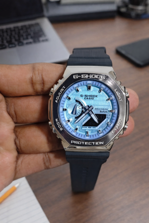 CASIO G-SHOCK 2100 METAL SILVER SKY DIAL 196