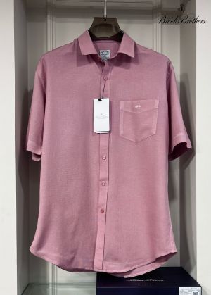 Brooks_Brothers_Pink_Pocket_Embroidery_Logo_Premium_Linen_Half_Shirt_(1488)