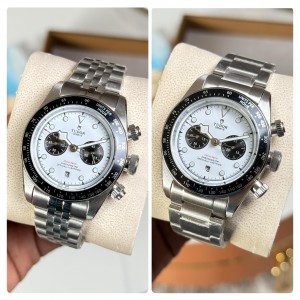 Tudor Black Bay Chrono White Dial Oyster Strap