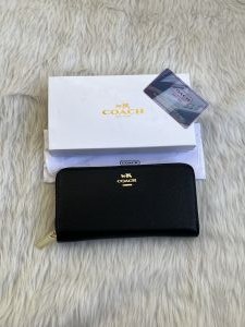 Coach_121_Black_Long_Zippy_Wallet_With_OriginalBox_DustCover