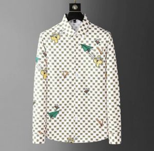 Gucc_i Monogram Printed Imported Premium Designer Shirt With OG Box And Bag