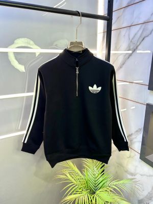 Adida s Black Imported Super Premium Zipper Sweatshirts F3366-BL