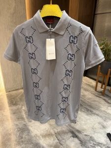 Gucc i Grey polo Tshirt Imported Lycra