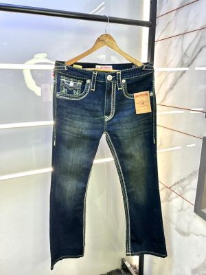 True Religion Imported Dark Blue Super Premium Denim With Brand Box Packing And Carry Bag F3416-DBU
