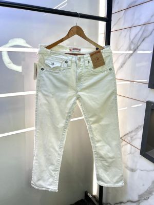 True Religion Imported White Super Premium Denim With Brand Box Packing And Carry Bag F3416-WH