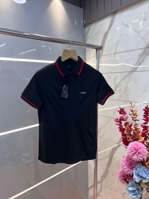 Hacke t Black Premium 240 gsm interlock compact cotton fabric Polo Tshirt with Collar Design and Patch Logo 3218