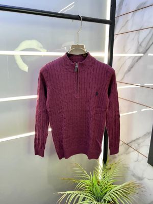 Ralph_Lauren Wine Imported knitted Premium Pullovers F3216-WI