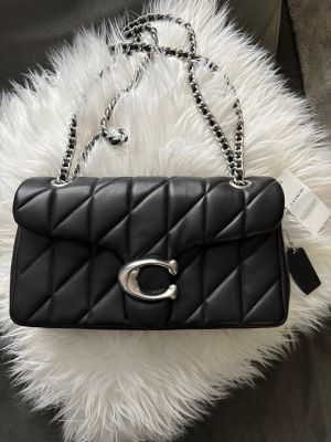 Coac_h Tabby Quilted Black Shoulder Bag With Box And Dust Bag (CP150)