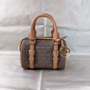 Michael_Kors Bedford Legacy Extra-Small Logo Duffle Crossbody Bag in Brown Logo-print Canvas With Acorn Leather (1712)