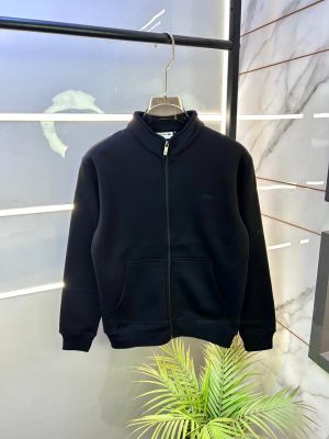 Lacost e Logo Imported Black Super Premium Zipper Jacket F3348-BL