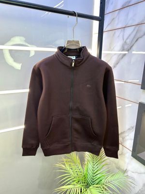 Lacost e Logo Imported Dark Brown Super Premium Zipper Jacket F3348-DBR