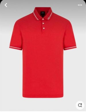 Arman i Exchange Red Premium Cotton Lycra Pique fabric Polo Tshirt with Collar and Sleeves Design 3163
