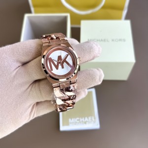 micheal kors elena rosegold with white dial