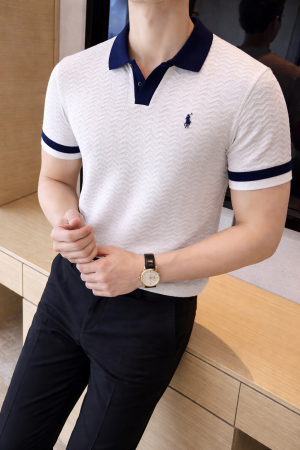 Ralph laure_n Imported White Knitted Polos