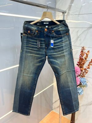 True Religio n Green Shade Premium Imported Stretchable Lycra Fabric Straight fit Denim with Back Flap pocket Design 3689