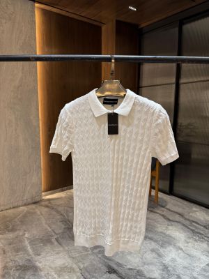 Emporio Arman i  White knitted lycra Imported Polo tshirt