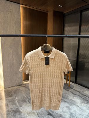 Emporio Arman i  Beige knitted lycra Imported Polo tshirt