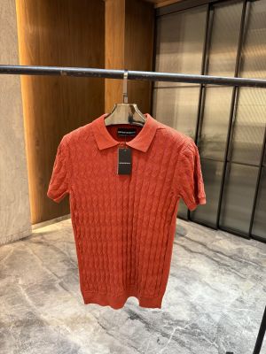 Emporio Arman i Orange knitted Lycra polo Tshitt
