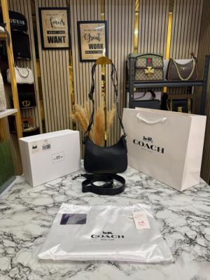 Coac_h Hobo Crossbody Bag With Box And Dust Bag Including Carry Bag (Black)