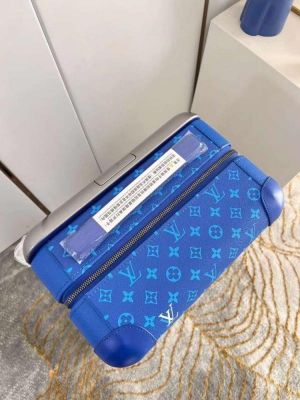 Louis_Vuitton_LV Trolley Horizon Genuine Leather Luggage & Travel Bag With OG Box & Dust Bag (Blue Teddy - 1166)