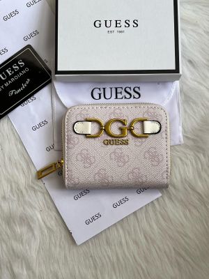 Guess 001 Light Purple Mini Wallet With Original Box Dust Cover Card Premium Packaging