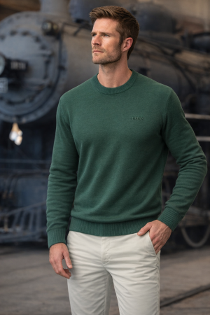 BOSS IMPORTED STORE ARTICLE SWEATER  GREEN
