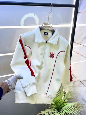 Amir i Bones Embroidery Logo Off-white Premium Varsity Jacket F3313-OF