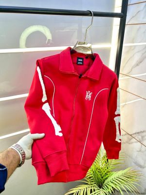 Amir i Bones Embroidery Logo Red Premium Varsity Jacket F3313-RE