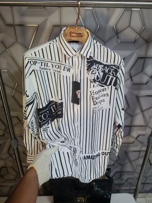 Versace Couture White Imported Printed Exclusive Designer Shirt (1918)