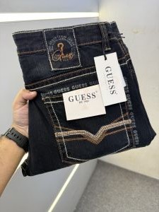 GUESS PREMIUM BLACK DENIM JEANS STRAIGHT FIT LENGHT 41