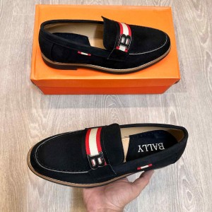 Bally Suede Premium Black Loafer SE12