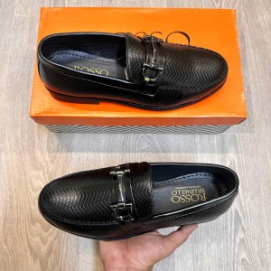 Rosso Brunello Premium Black Loafer SE12