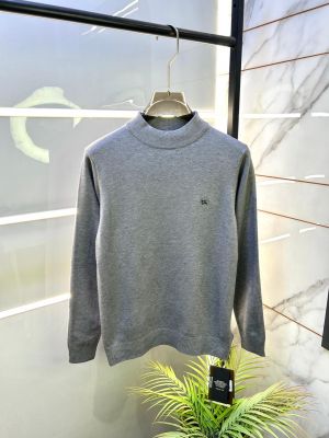 Burberr y Grey Imported High Neck Premium Pullovers F3307-GY